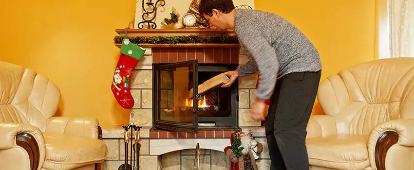 Rusted Metal Fireplace Restoration in Wade Hampton, South Carolina